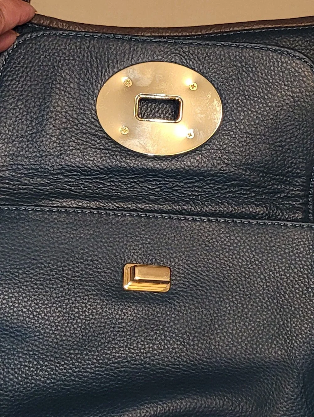 Emma Fox - Blue and Gray Women's Shoulder Bag.
